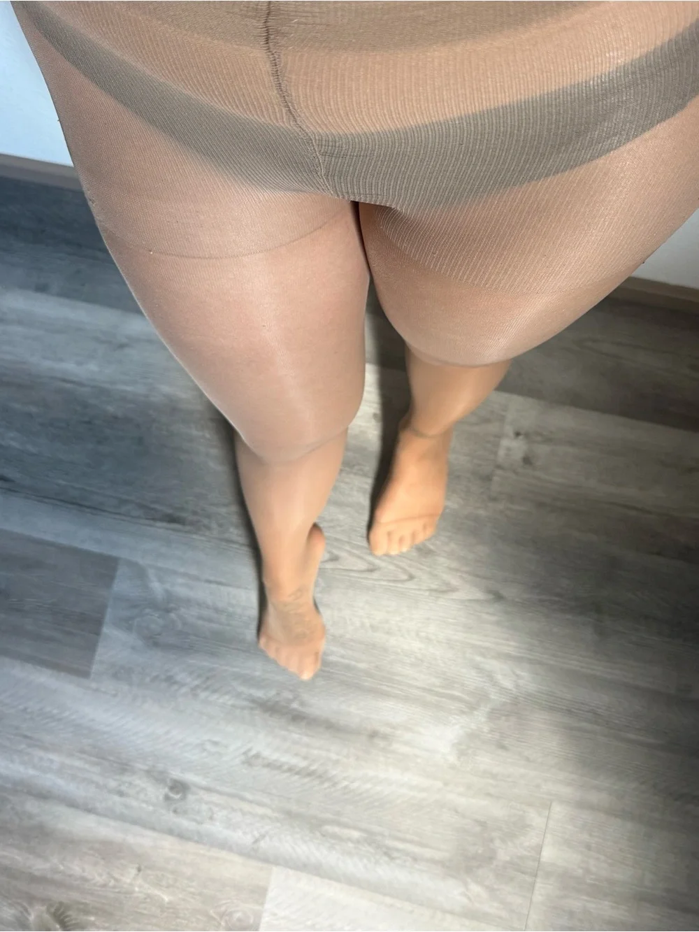 Nylon Pantyhose Sun Tan Sheer High Rise Stockings Used Patty